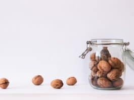 walnuts in a jar